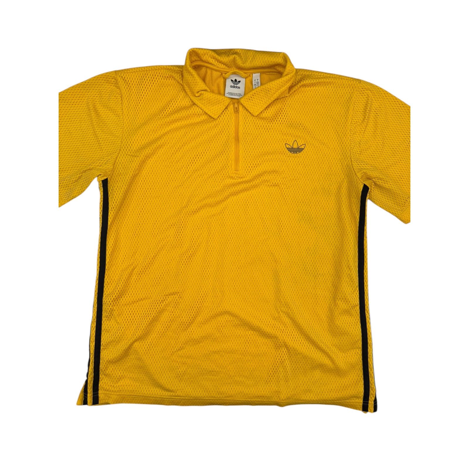 Adidas Adida Yellow with Black Stripes Athletic Jersey Polo Large Size US L / EU 52-54 / 3 - 1 Thumbnail