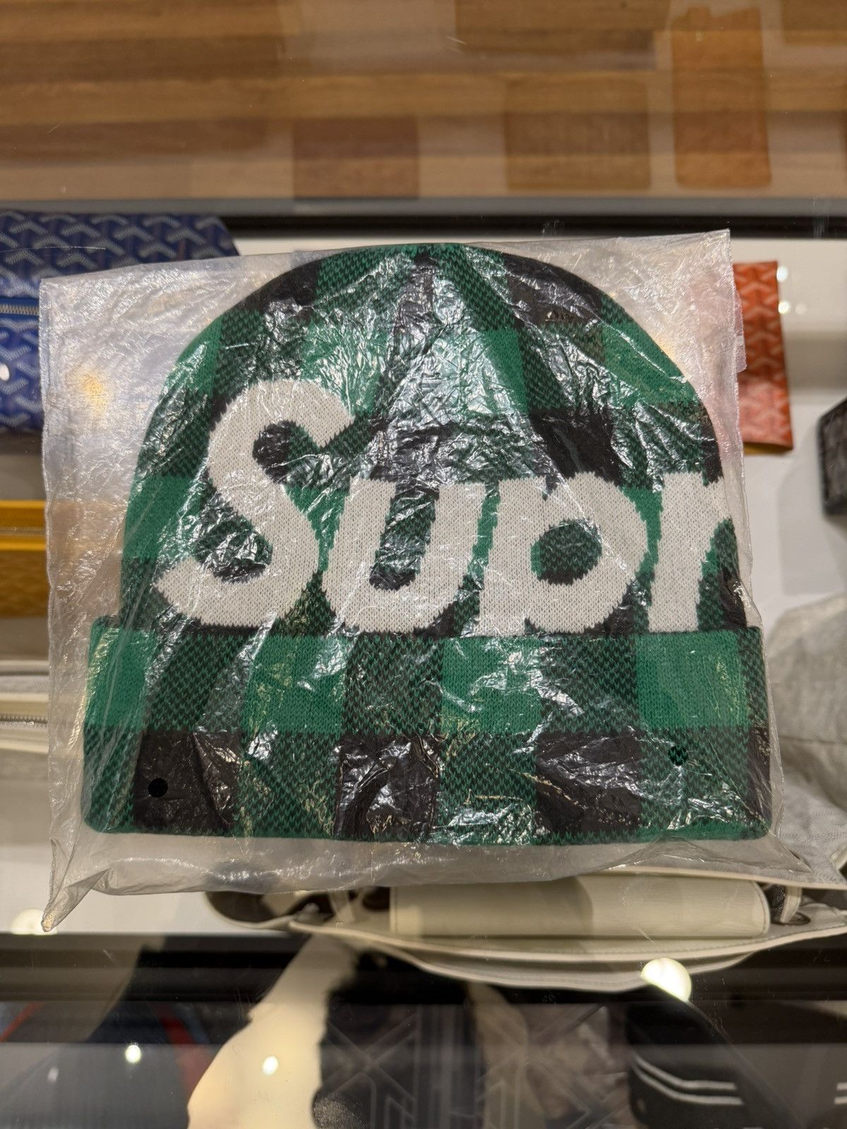 Supreme Supreme Plaid Beanie - Green Size ONE SIZE - 1 Thumbnail