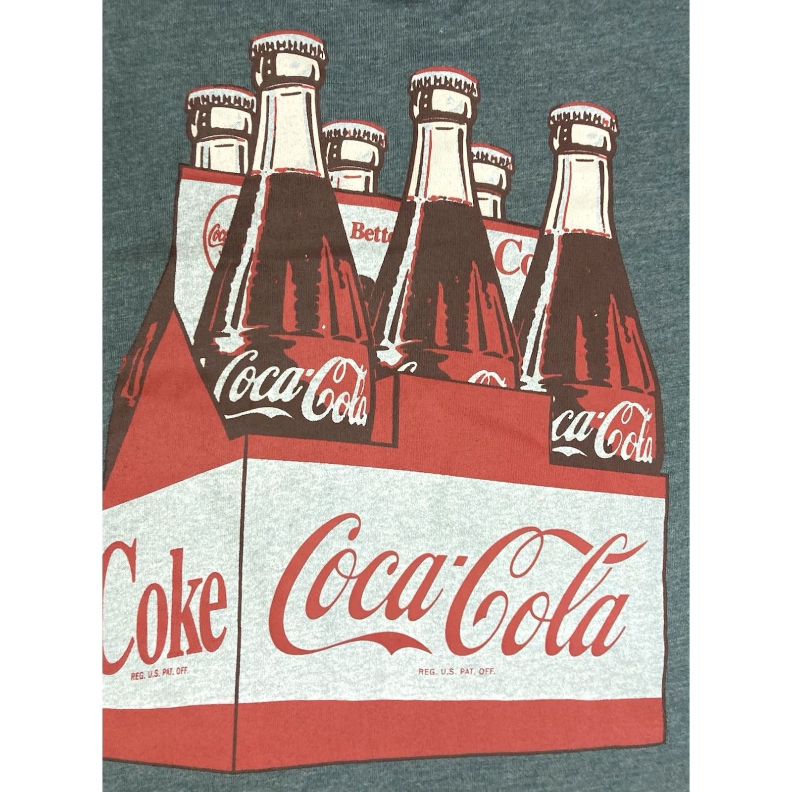 Vintage Coca-Cola Graphic T-shirt Men Medium Blue Short Sleeve Shirt Size US M / EU 48-50 / 2 - 2 Thumbnail