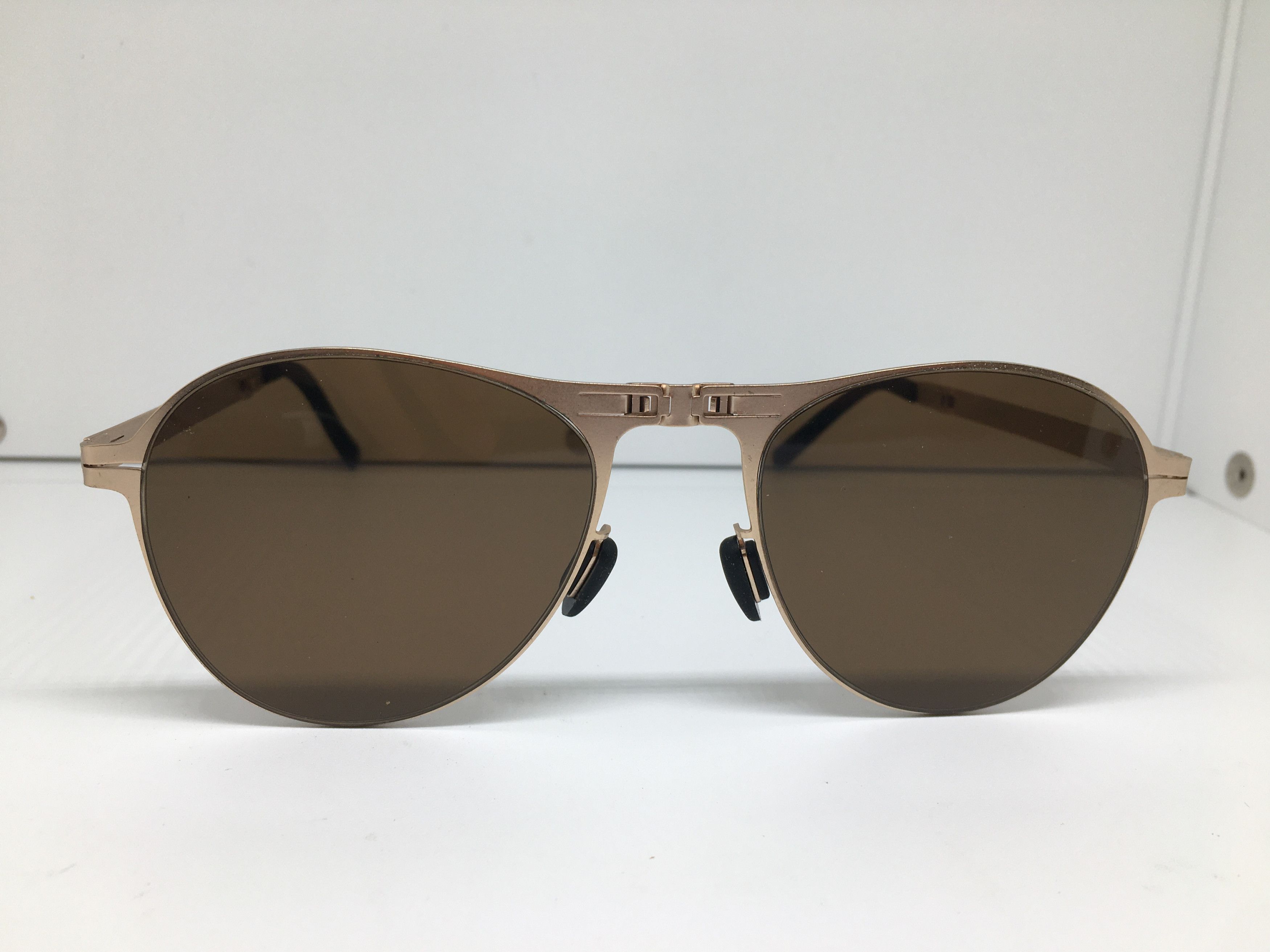 Other Gold Aviator Folding Sunglasses Frame Pilot Size ONE SIZE - 1 Thumbnail