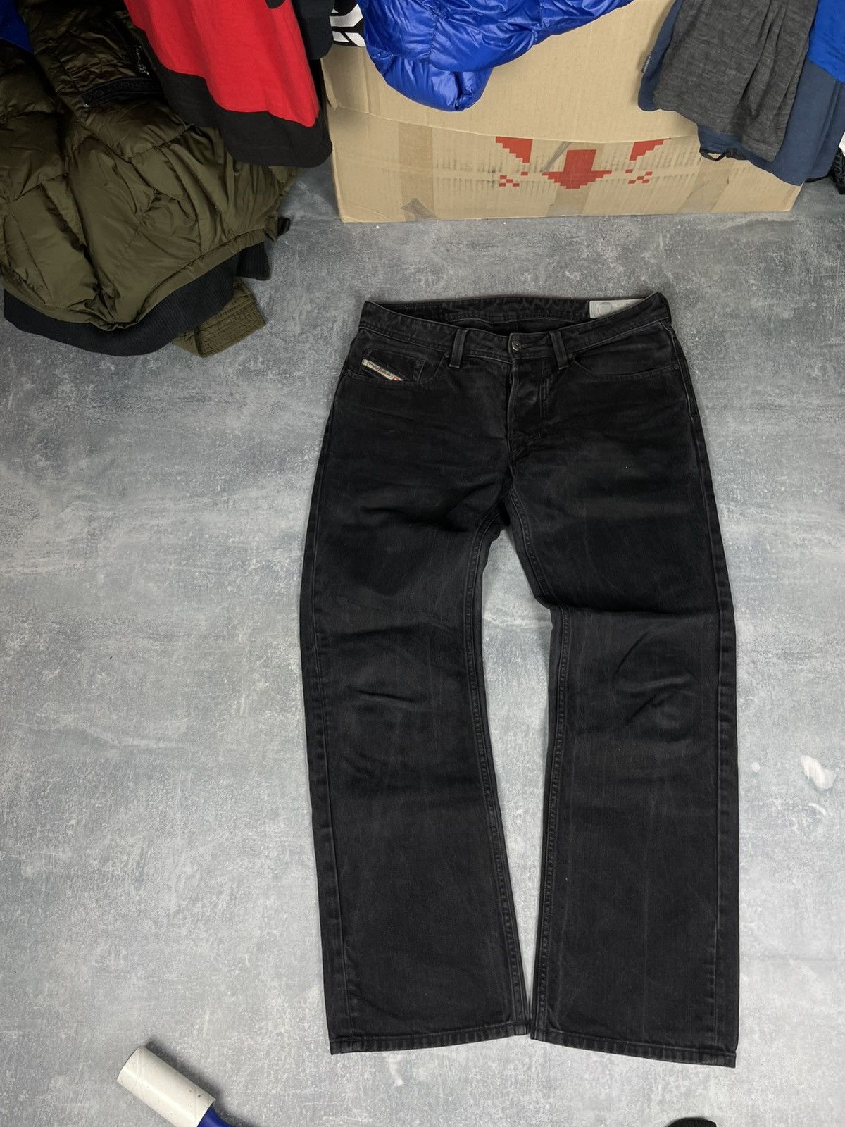 Diesel Crazy baggy Diesel Larkee graphite wash demim jeans Size US 31 - 3 Thumbnail