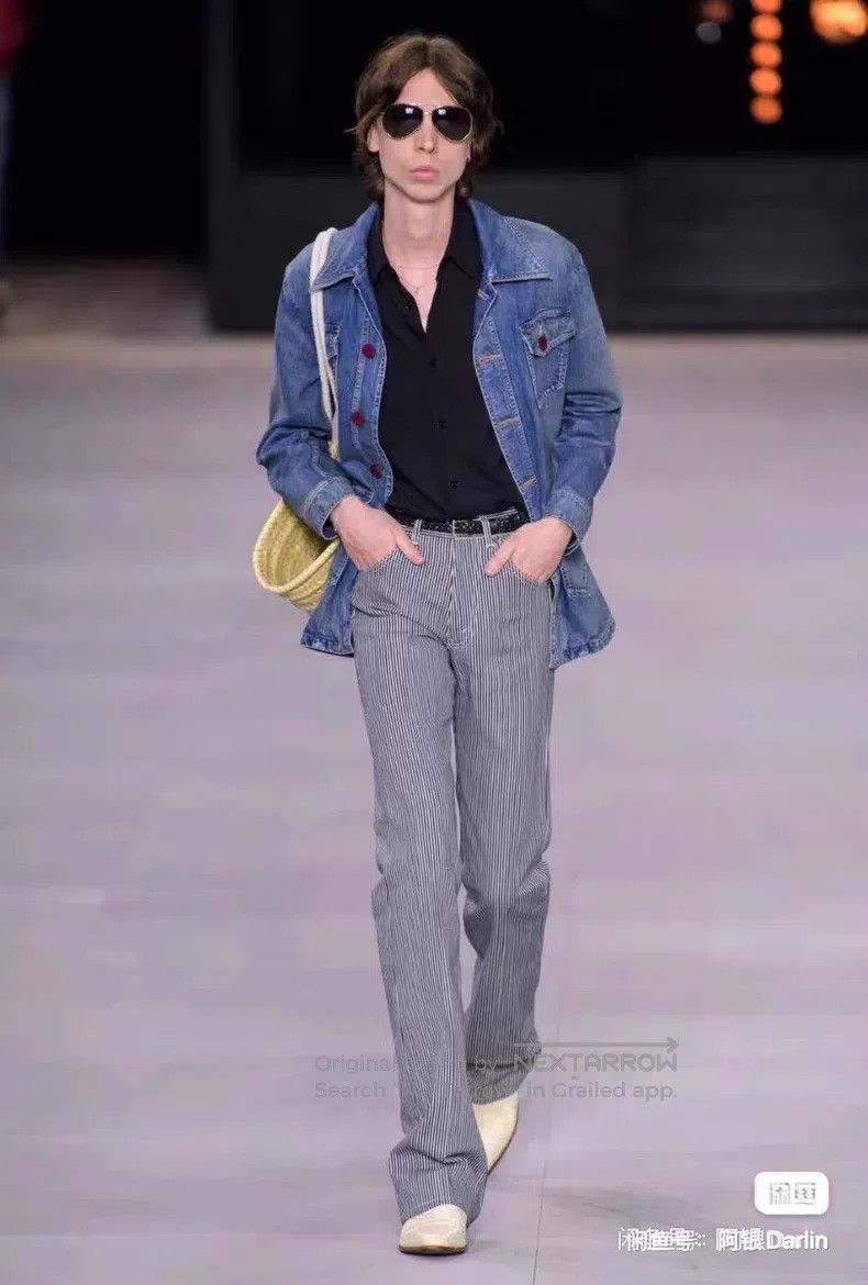 Celine CELINE Light Blue Four-Pocket Hunting Denim Jacket Size US M / EU 48-50 / 2 - 6 Thumbnail
