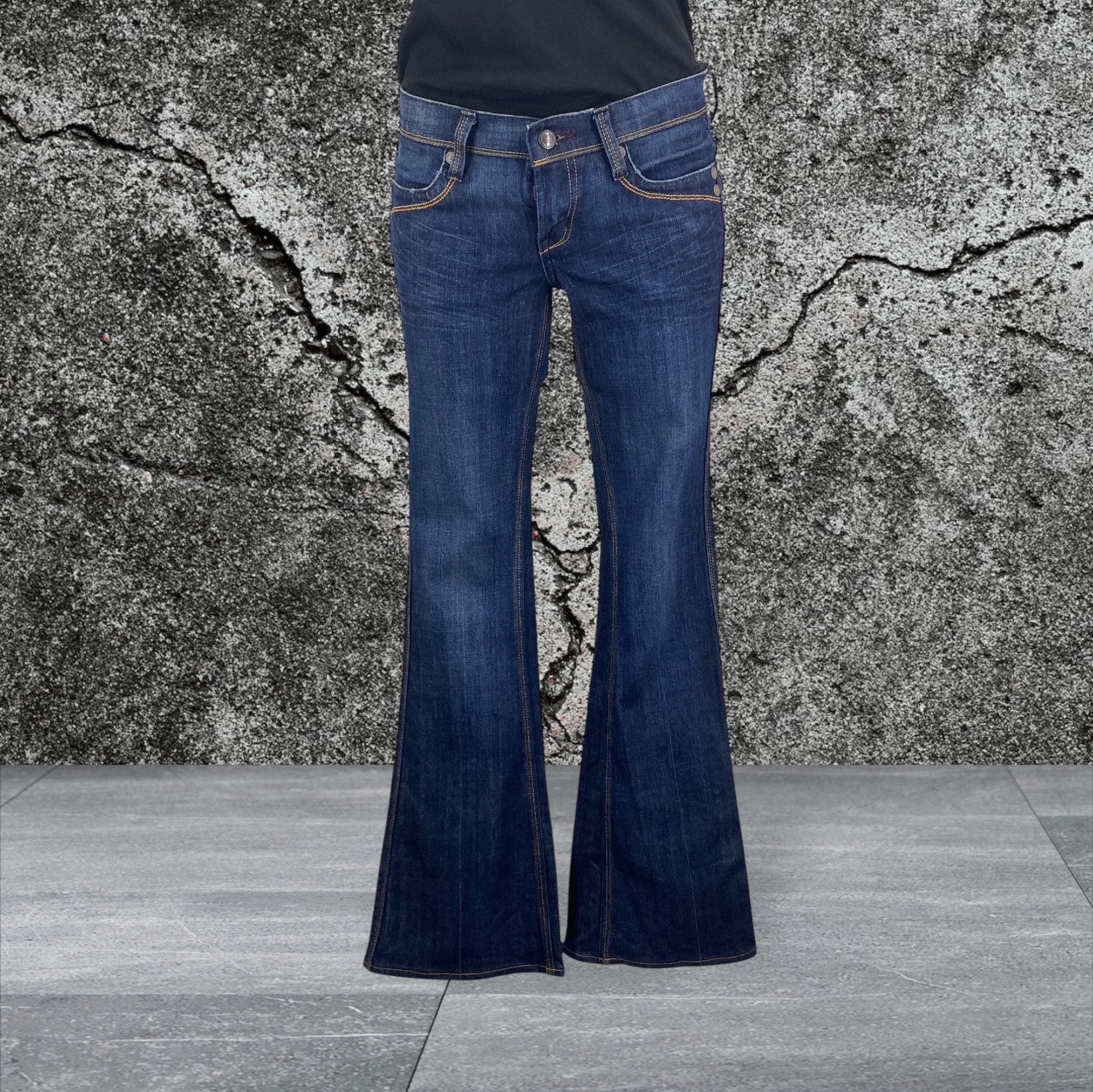 Japanese Brand Brappers Flare Denim Jeans Distressed Bootcut Jeans Size 27" / US 4 / IT 40 - 2 Thumbnail