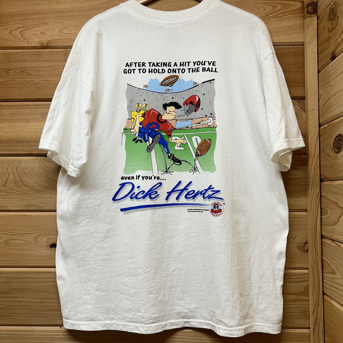 Vintage Vintage Dick Hertz Funny Raunchy Big Johnson Style T Shirt Size US XL / EU 56 / 4 - 1 Thumbnail