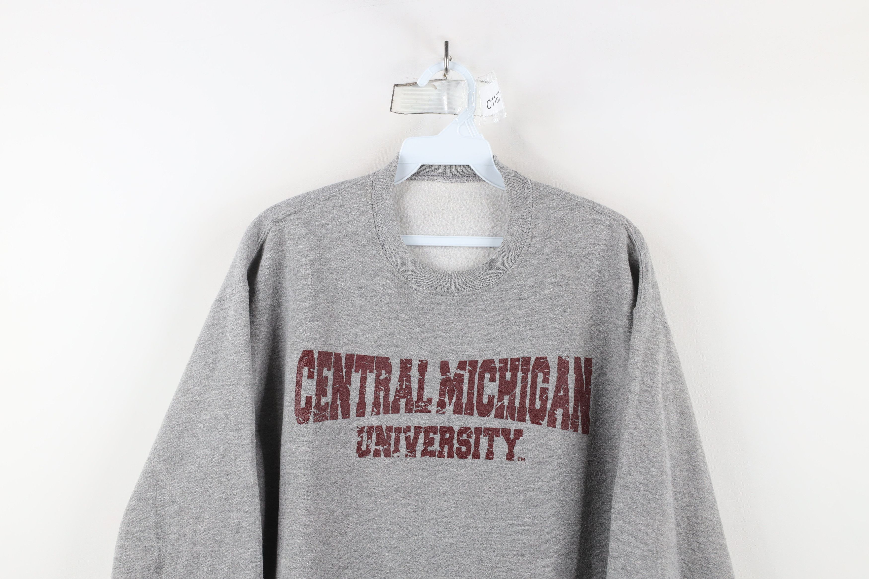 Vintage Vintage 90s Central Michigan University Crewneck Sweatshirt Size US M / EU 48-50 / 2 - 2 Thumbnail