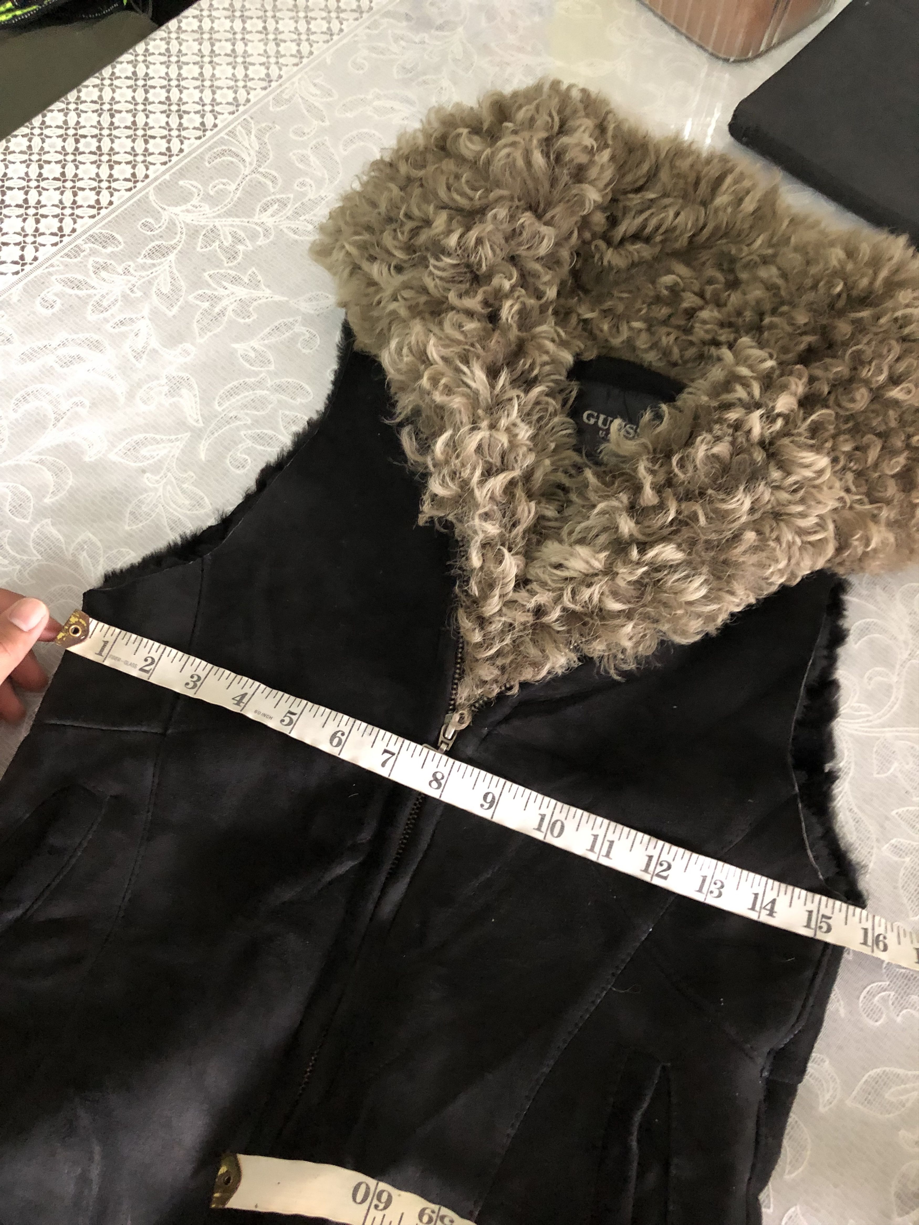 Guess Rare🔥 Guess Sheepskin Outer Vest Jacket Punk Size S / US 4 / IT 40 - 16 Thumbnail