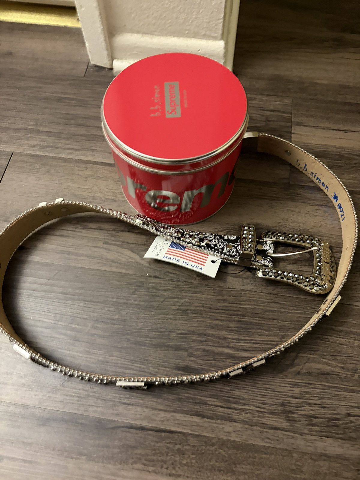 B.B. Simon × Supreme SUPREME B.B. SIMON BANDANA BELT BLACK Size 36 - 1 Thumbnail