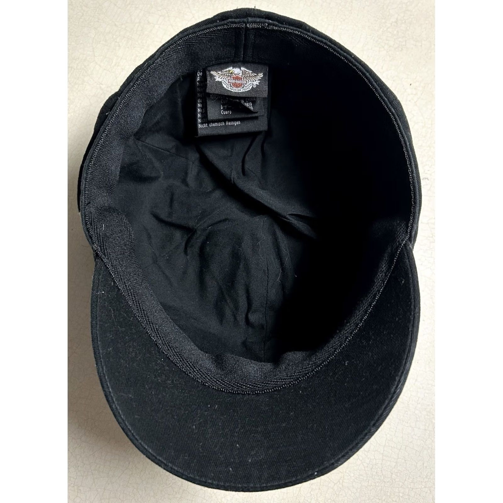 Harley Davidson VINTAGE Harley Davidson Women’s Short Billed Hat L Black Baseball Cap Women Size 36" / US 14 / IT 50 - 6 Thumbnail