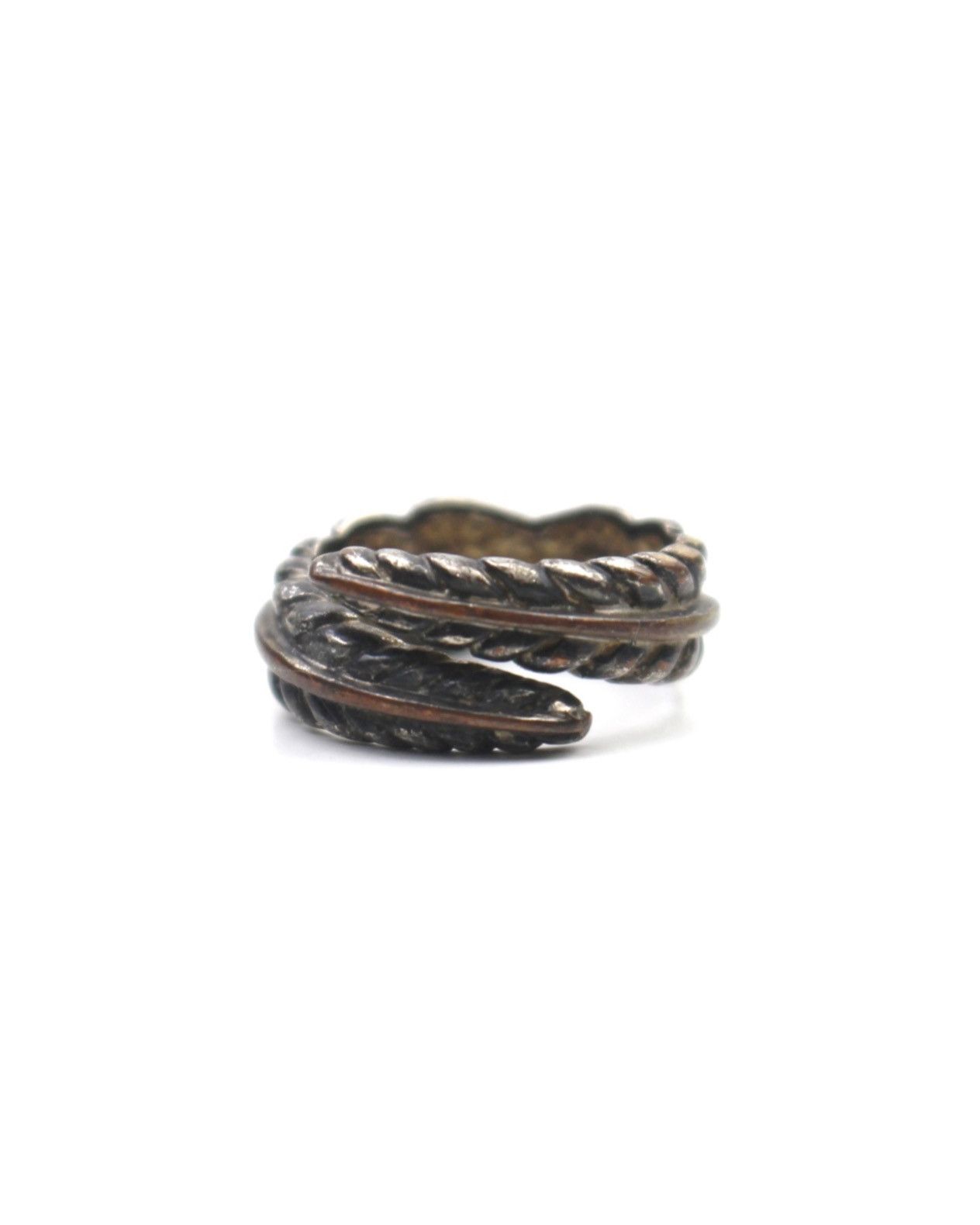 Vintage 2000S JAPANESE MADE TWISTED FEATHER RING Size ONE SIZE - 1 Thumbnail