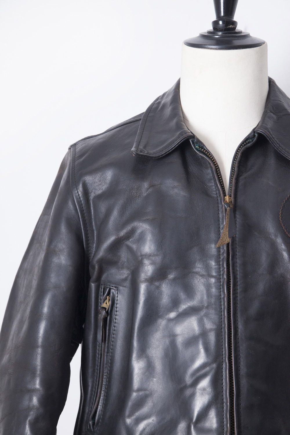 Aero Leathers C.H.I.P.S Police leather horsehide jacket xx Size US M / EU 48-50 / 2 - 2 Thumbnail