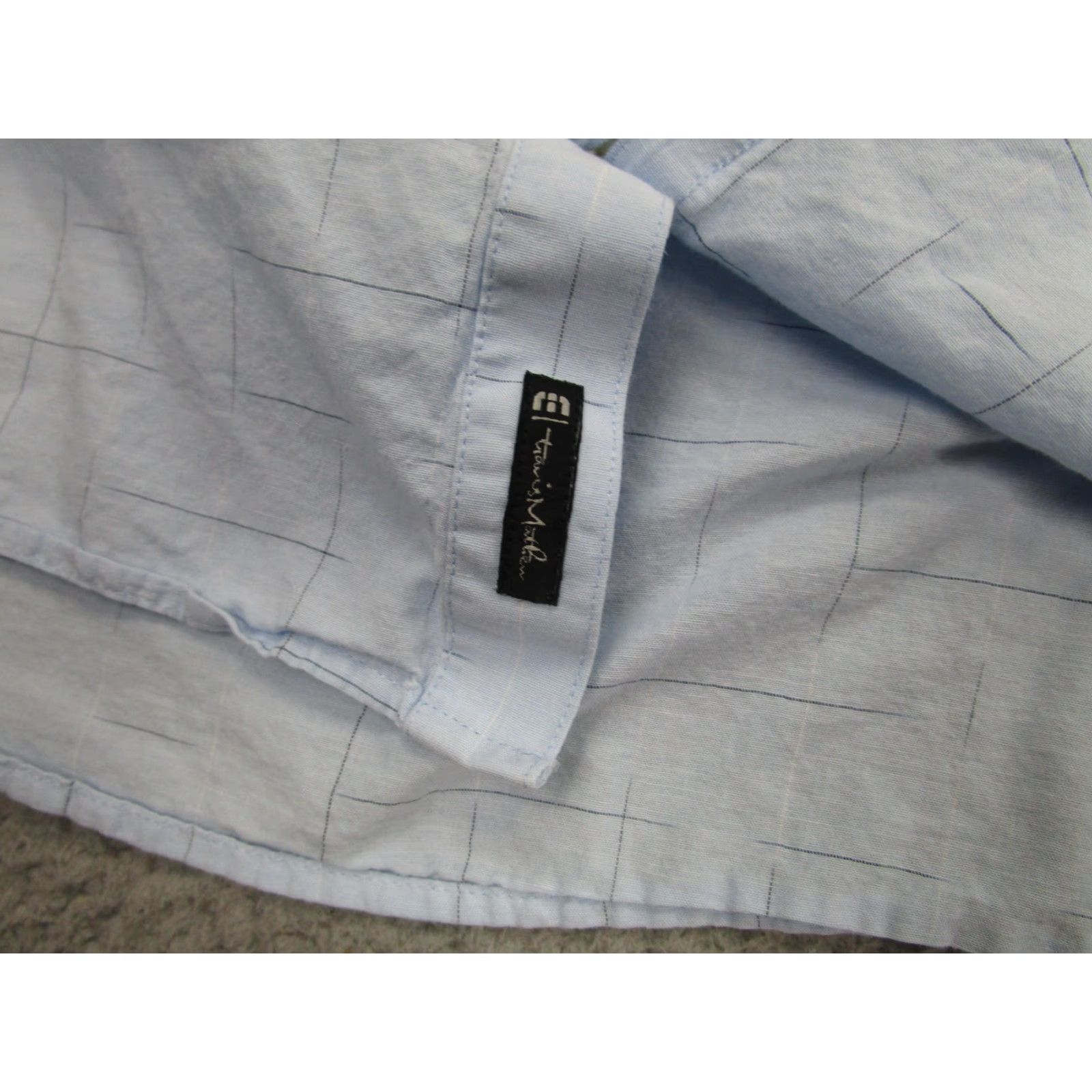 TravisMathew TravisMathew Shirt Mens XL Light Blue Short Sleeve Button Front Golf Casual Size US XL / EU 56 / 4 - 6 Thumbnail