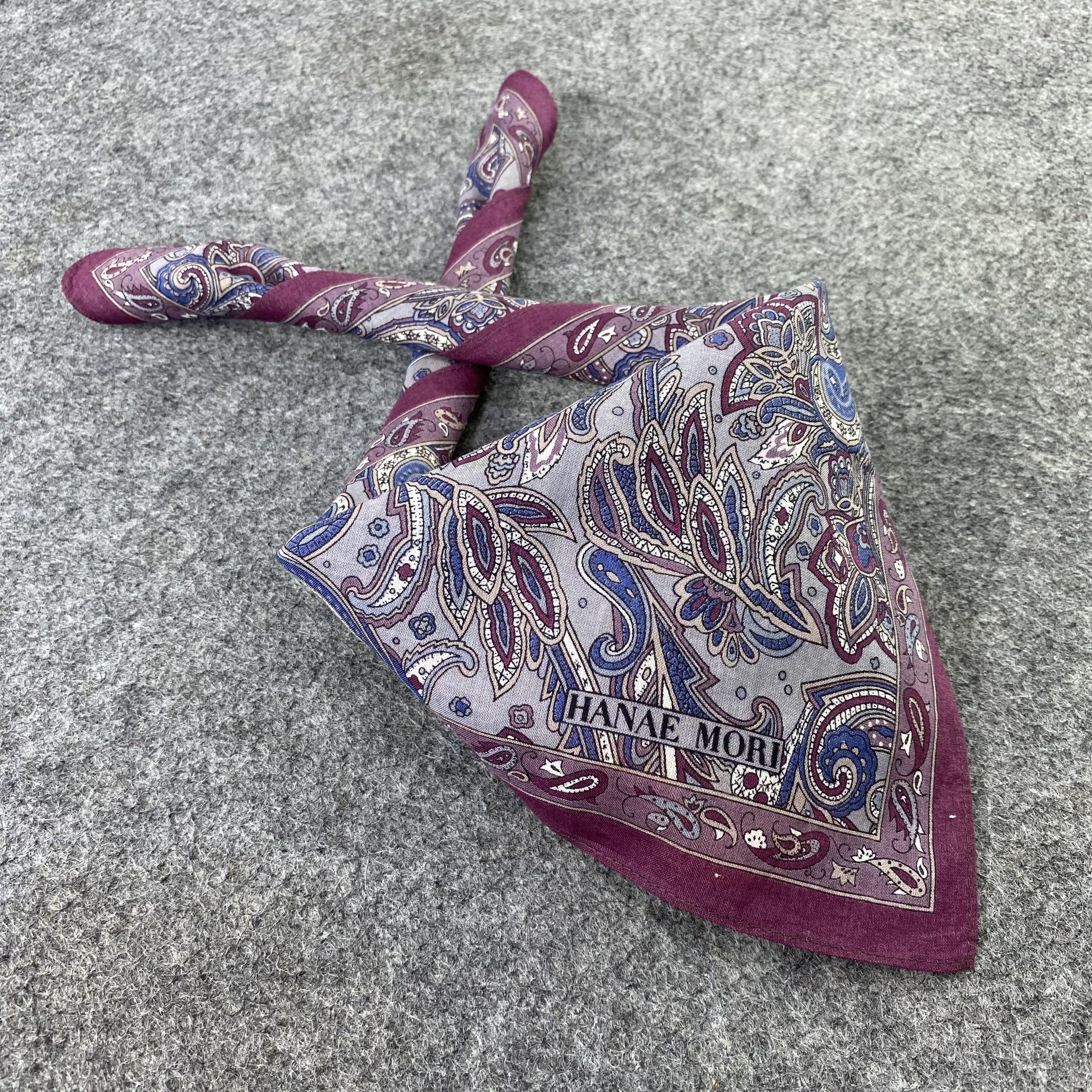 Hanae Mori Hanae Mori Paislee Handkerchief/Bandana/Neckerchief -B574 Size ONE SIZE - 1 Thumbnail