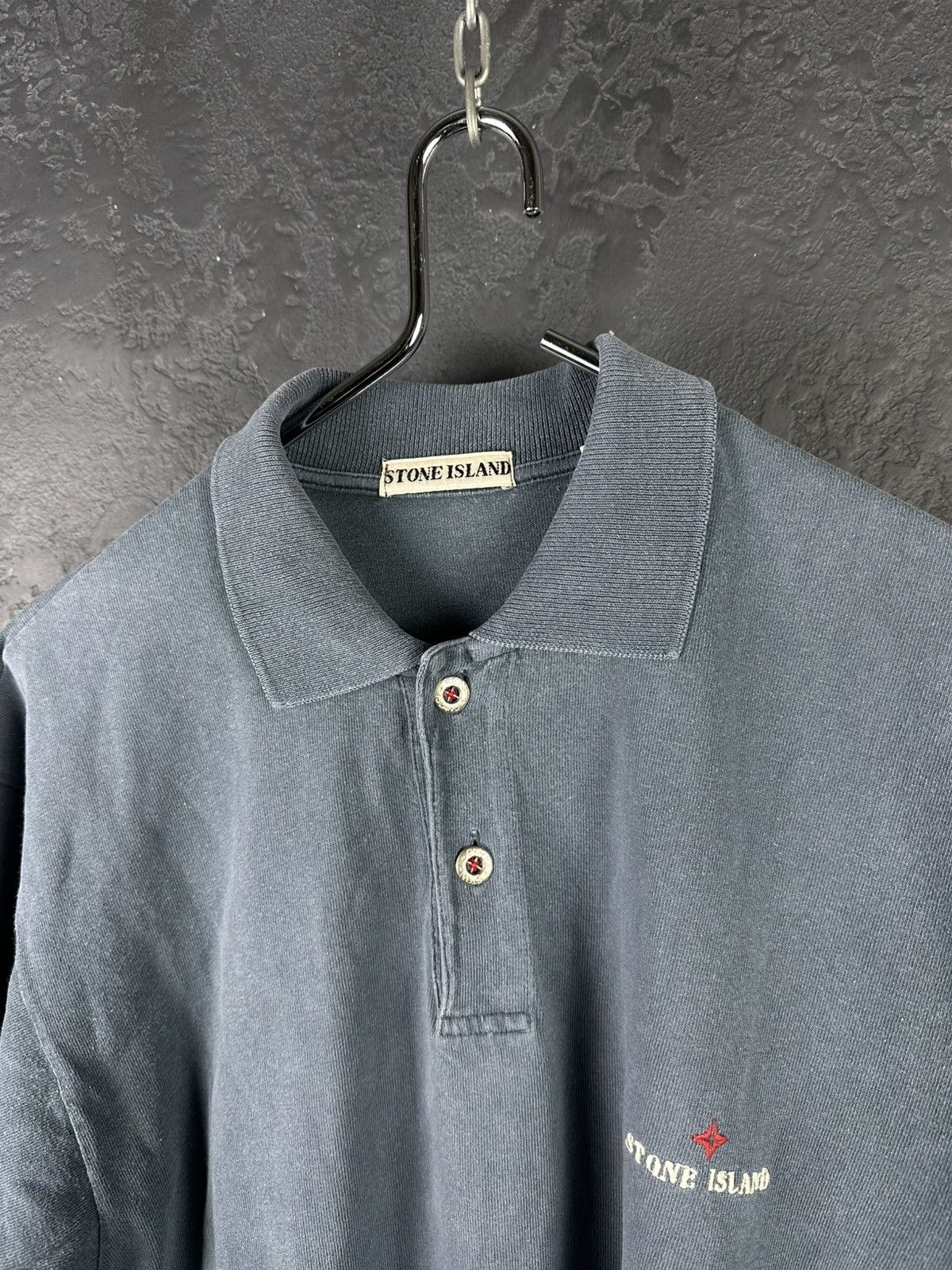 Stone Island × Vintage Stone Island 80's Marina Compass Vintage Cotton Polo Shirt Size US M / EU 48-50 / 2 - 3 Thumbnail