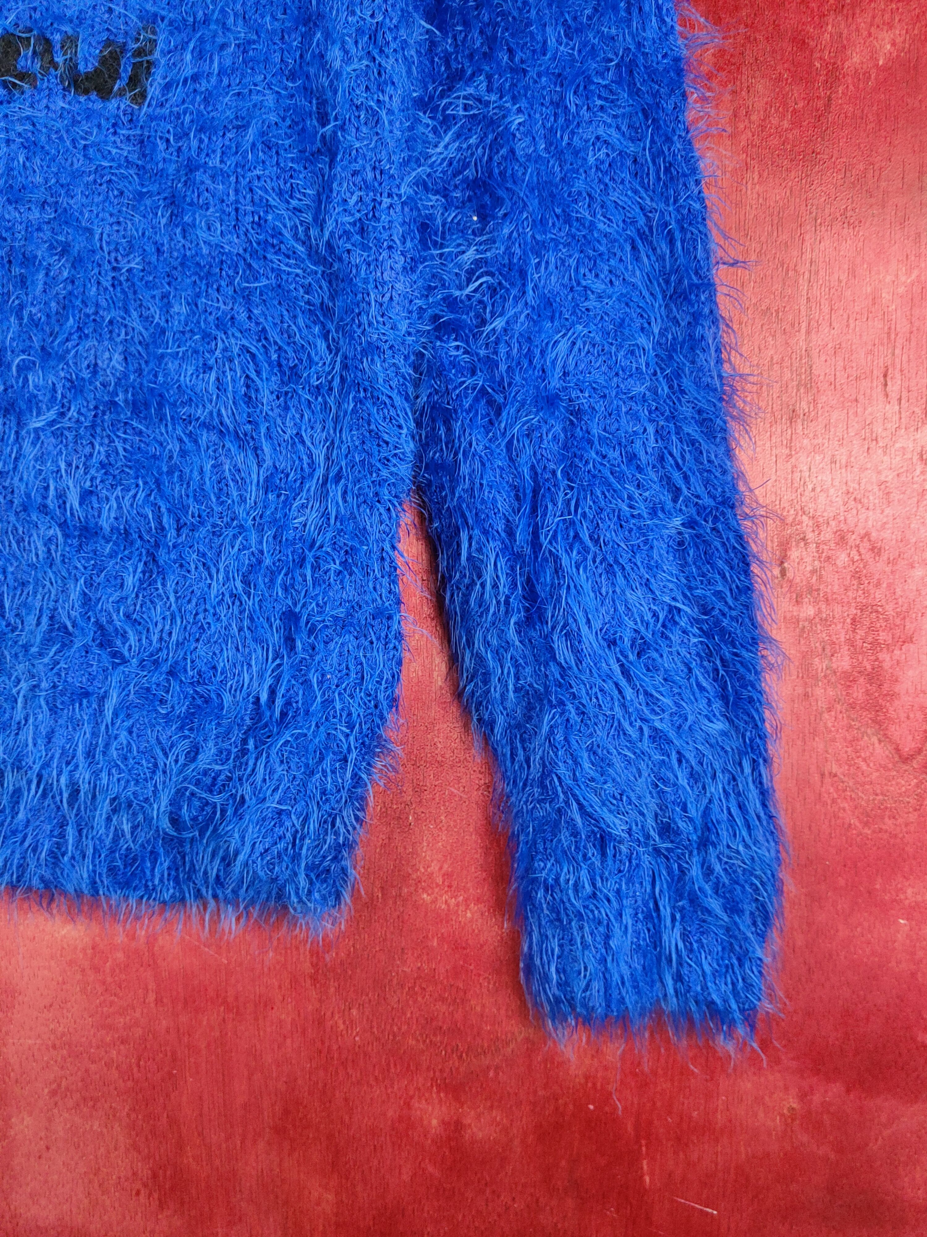 Japanese Brand Avail Jean Blue Shag Shaggy Fur Mohair Knitwear #S1951 Size M / US 6-8 / IT 42-44 - 7 Thumbnail