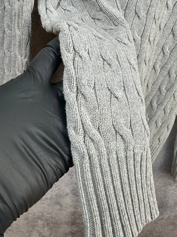 Polo Ralph Lauren Polo Ralph Lauren Cable Knit Crew Neck Sweater Gray LS Size XL / US 12-14 / IT 48-50 - 10 Thumbnail
