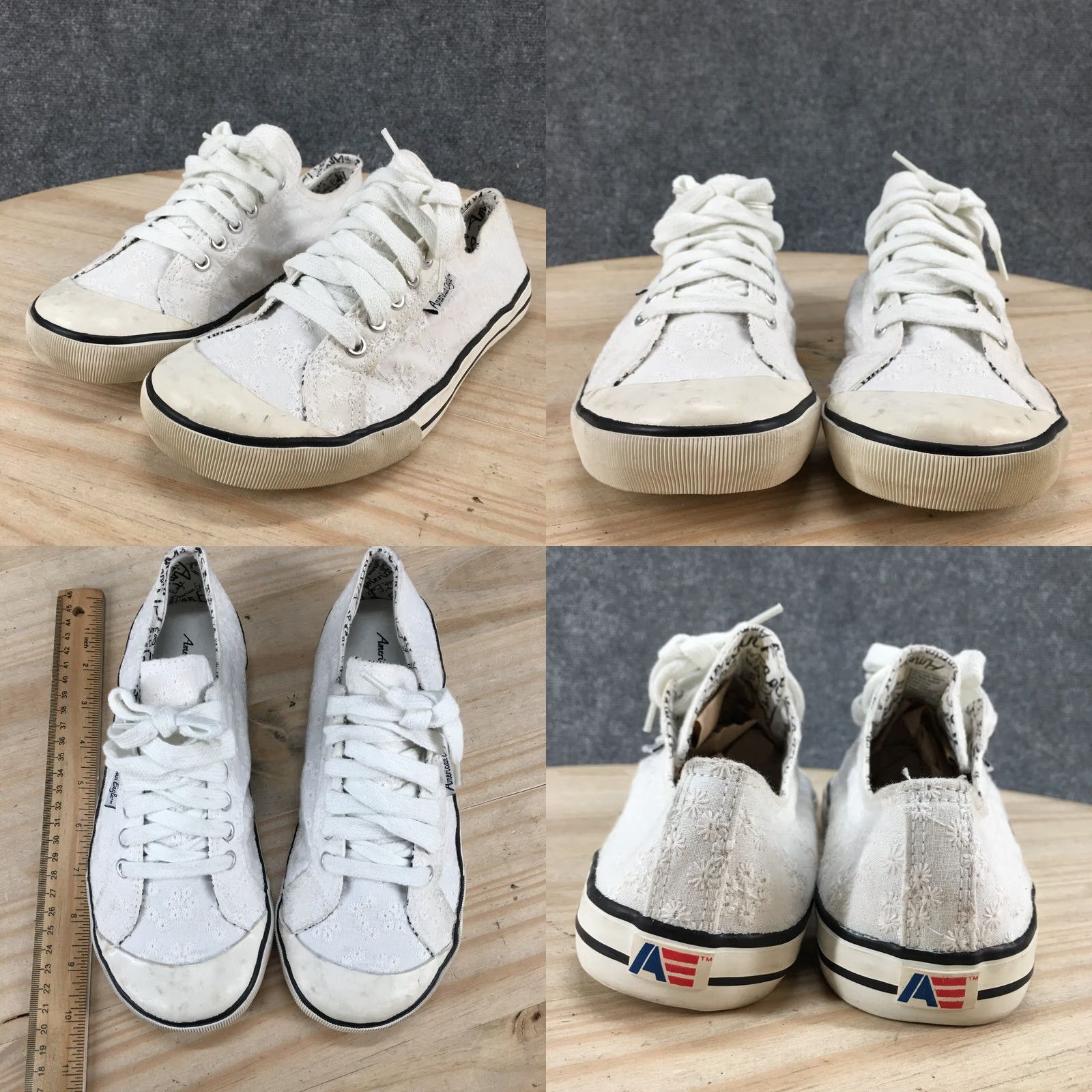 American Eagle Outfitters American Eagle Outfitters Shoes Womens Sneakers White Lace Up Low Top Comfort Round Toe 7.5 Size M / US 6-8 / IT 42-44 - 8 Thumbnail