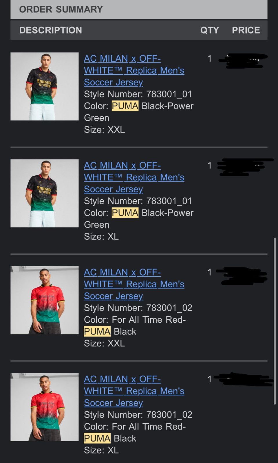 Off-White × Puma AC MILAN X OFF-WHITE JERSEY Size US XL / EU 56 / 4 - 11 Thumbnail