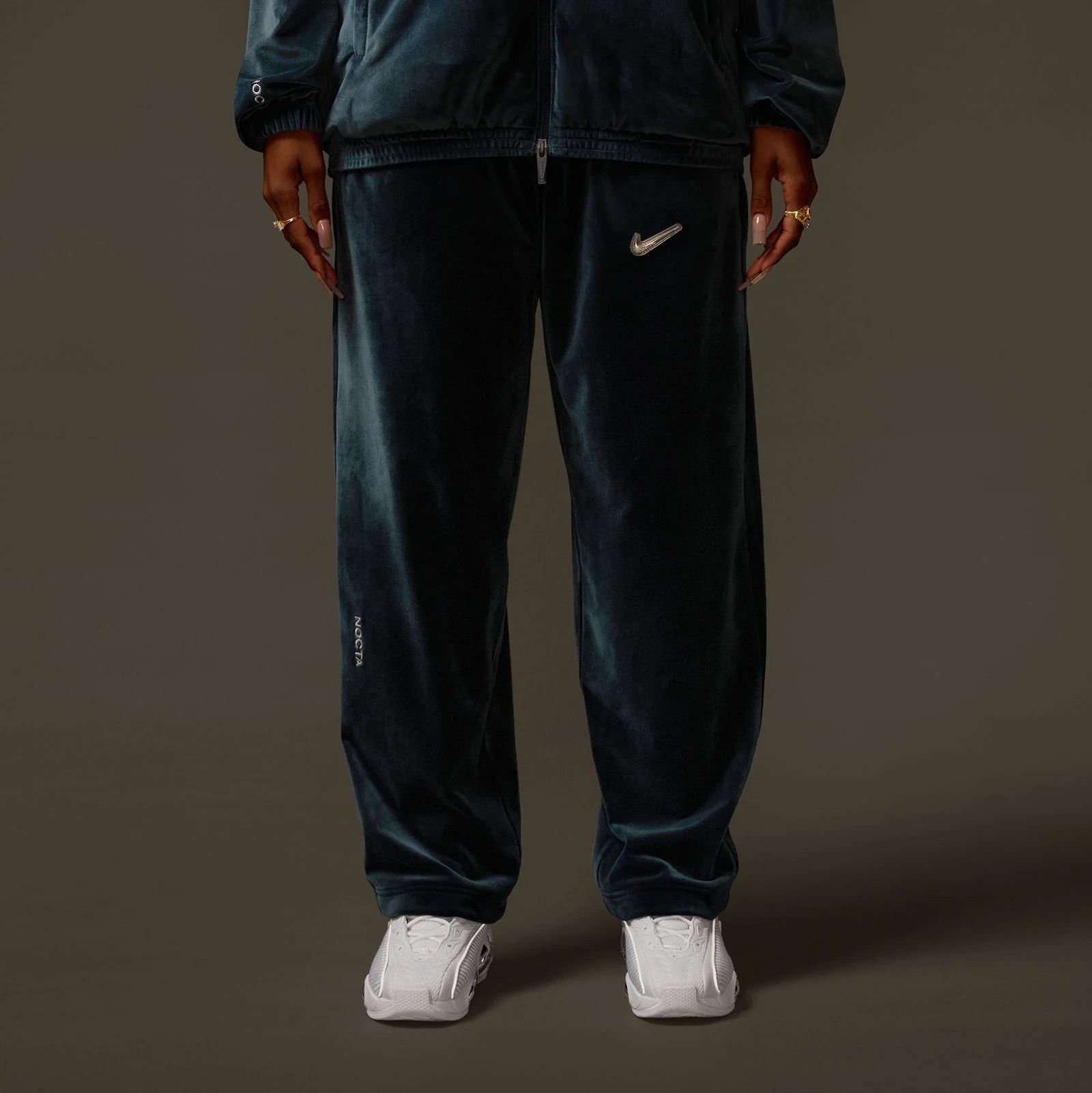 Drake × Nike Nike x Nocta Swarovski Crystals Swoosh Pants | Grailed