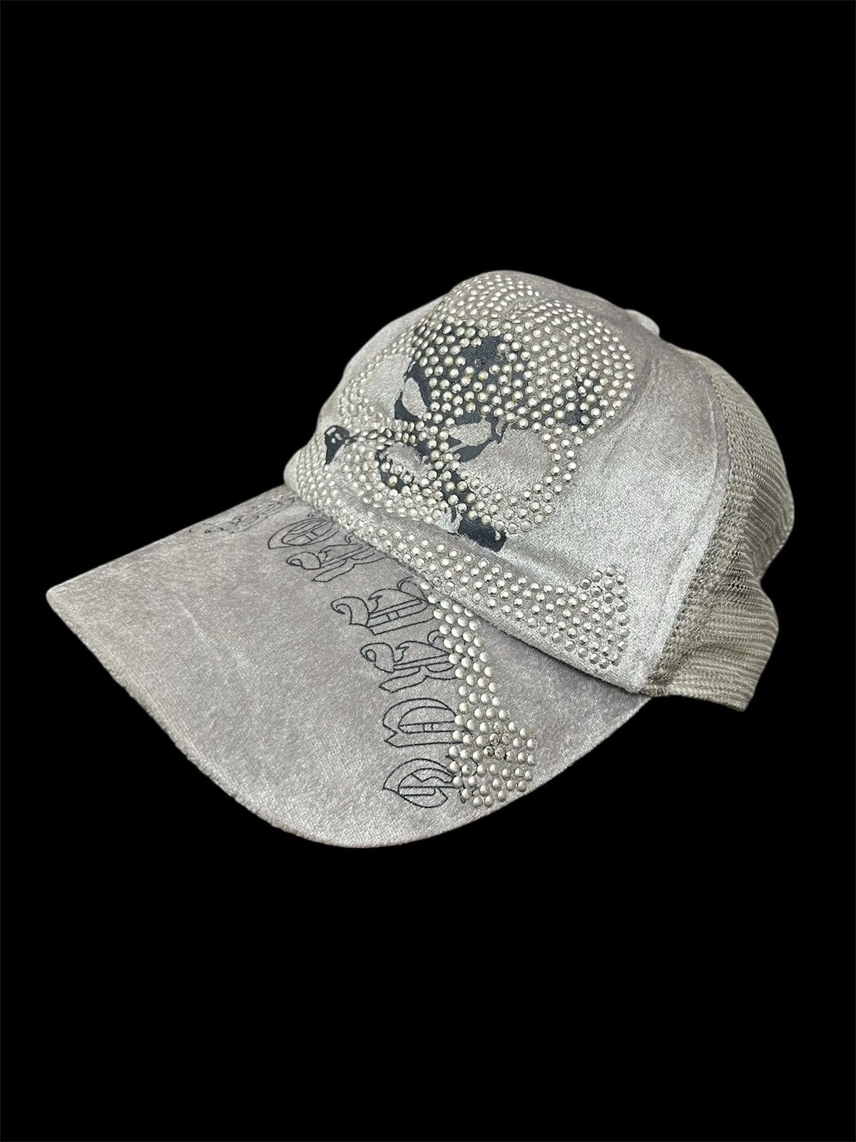 Japanese Brand Y2K Skull Studed Trucker Cap LGB Style Size ONE SIZE - 1 Thumbnail