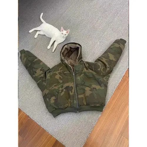 Japanese Brand Vintage Street Camouflage Hooded Warm L Jacket Coat Size US L / EU 52-54 / 3 - 2 Thumbnail