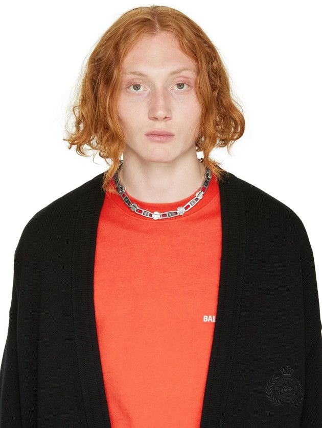 Balenciaga o1s1rm0324 Size: OS Zip Necklace in Silver Size ONE SIZE - 2 Thumbnail