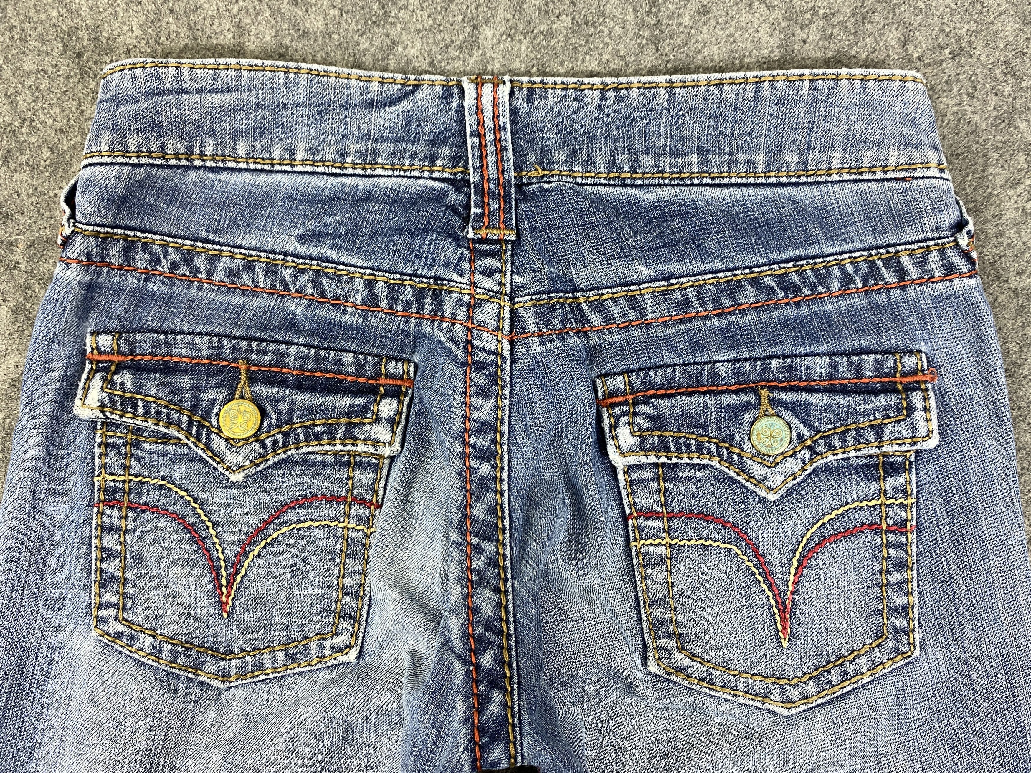 Japanese Brand Faded Blue Vintage ikka Flare Jeans 28x29.5 - JN3241 Size US 28 / EU 44 - 4 Thumbnail
