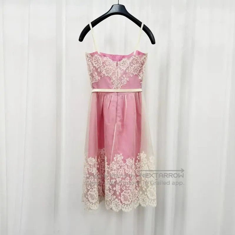 Valentino Valentino Pink Silk Floral Summer Dress . Size M / US 6-8 / IT 42-44 - 2 Thumbnail