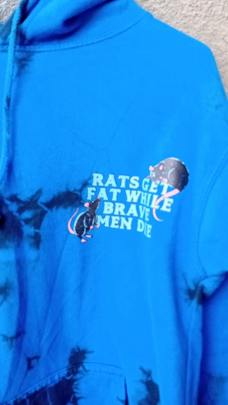 Other A**holes Live Forever Tye Dye Rats Get Fat Hoodie sz S Size US S / EU 44-46 / 1 - 5 Thumbnail