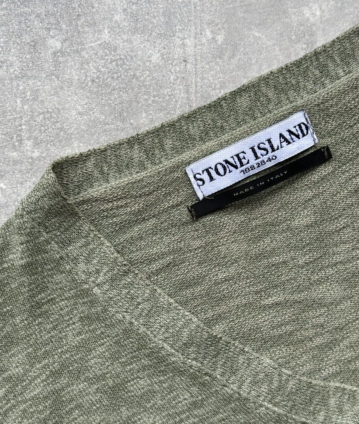 Stone Island Rare Vintage Stone Island 1989 Pullover Jumper Green V-NECK Size US L / EU 52-54 / 3 - 8 Thumbnail