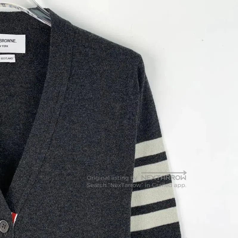 Thom Browne Thom Browne Charcoal Wool Cardigan for Women . Size M / US 6-8 / IT 42-44 - 3 Thumbnail