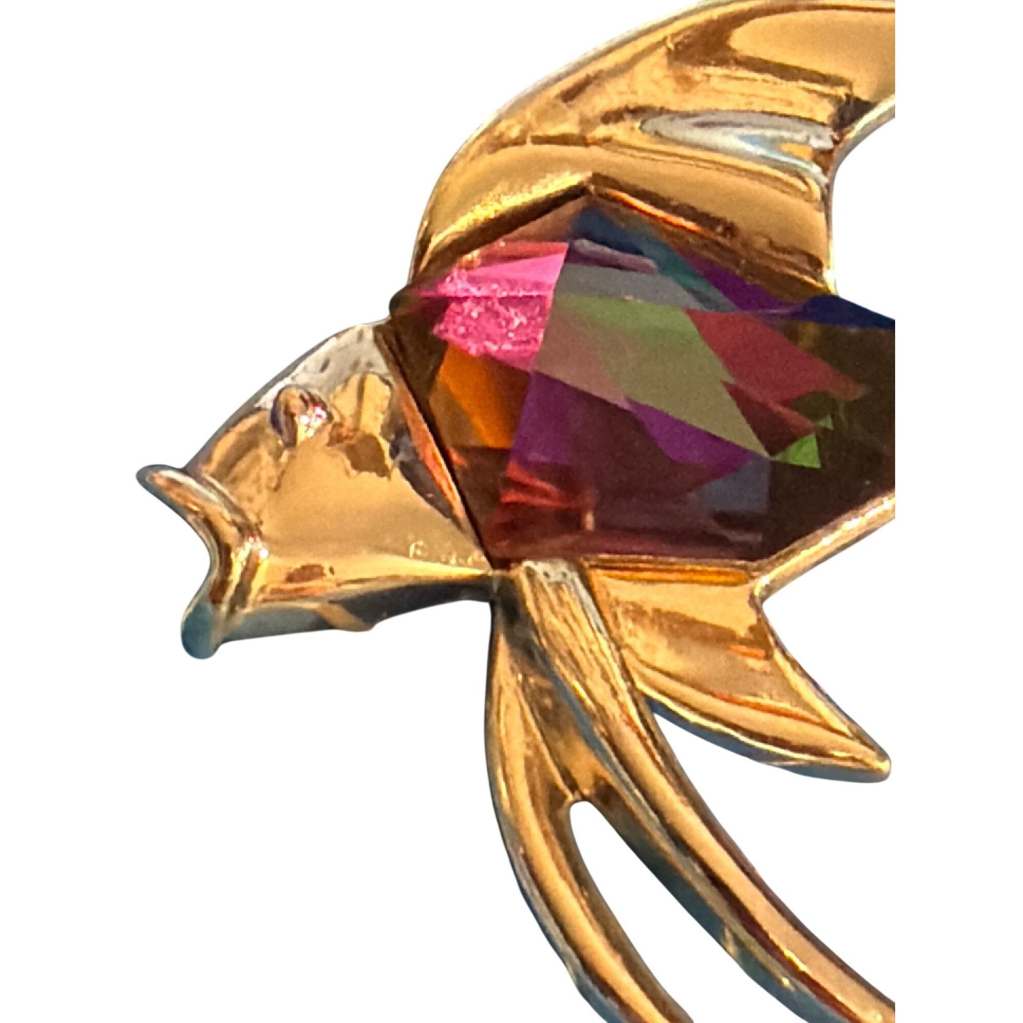 Other Vtg Sarah Coventry Gold Tone Tropicana Angel Fish Pin Brooch Size ONE SIZE - 2 Thumbnail