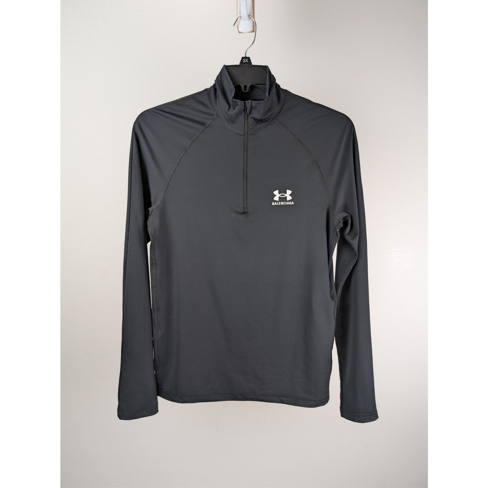 Balenciaga × Under Armour o1rshd1 Light Spandex UA Zip up Jacket in Black/White Size US XL / EU 56 / 4 - 1 Thumbnail