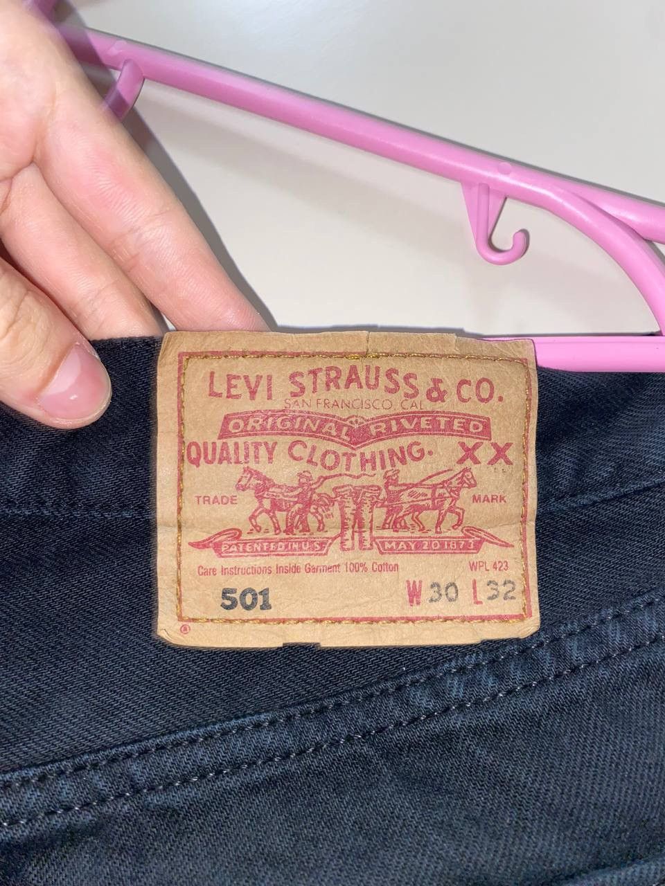 Levi's × Vintage Vintage Levi's 501 Jeans Distressed Faded Black Denim Size US 32 / EU 48 - 10 Thumbnail