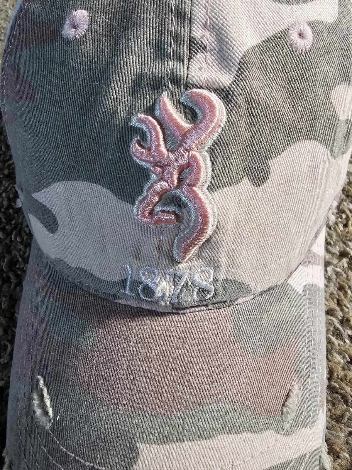 Designer Browning Baseball Hat OneSize Pink Camouflage Deer Logo 1878 Size ONE SIZE - 2 Thumbnail