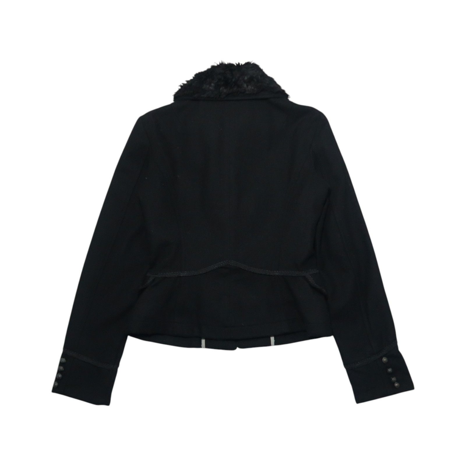 14th Addiction 2000s PPFM - Napoleon Wool Jacket Detachable Fur Size US S / EU 44-46 / 1 - 2 Thumbnail