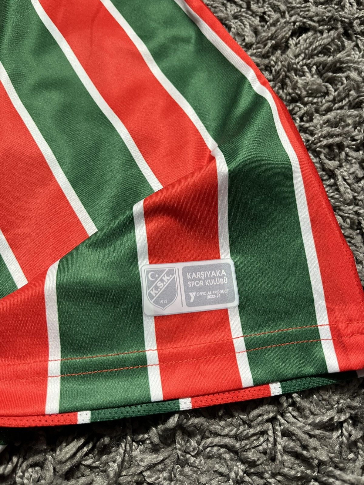 Other JOXLY KARSIYAKA SK 2022/23 HOME JERSEY GREEN RED STRIPE Size US L / EU 52-54 / 3 - 2 Thumbnail