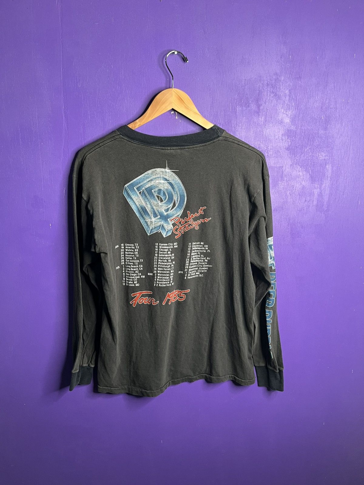 Band Tees × Vintage Vintage 1985 Deep Purple perfect stranger tour long-sleeve Size US M / EU 48-50 / 2 - 2 Thumbnail