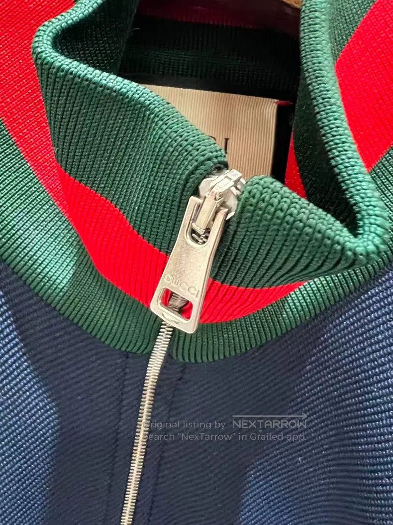 Gucci Gucci Dark blue, red and green striped jacket Size US M / EU 48-50 / 2 - 3 Thumbnail