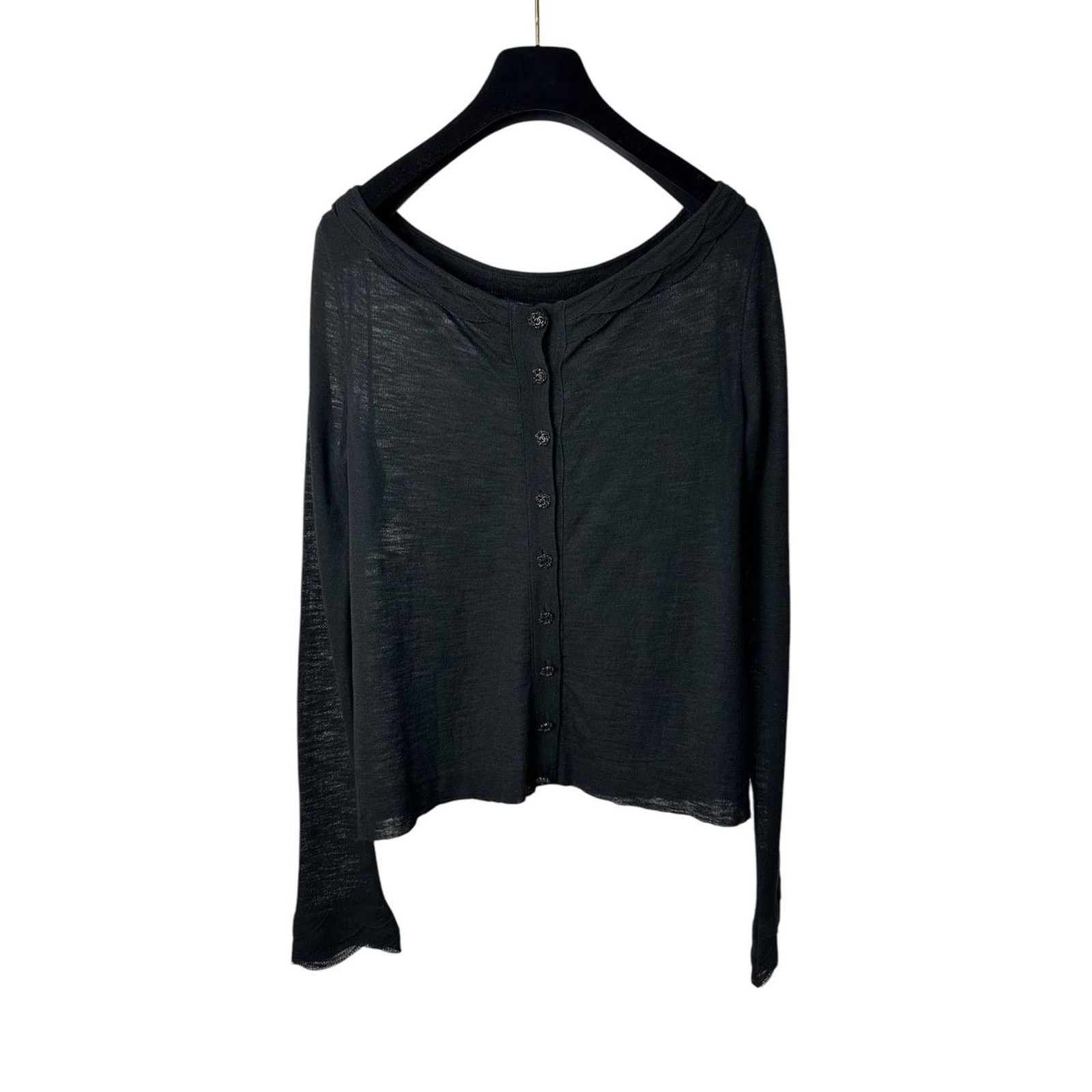Chanel Chanel 2011 Black Viscone Top Sz.36 Size XS / US 0-2 / IT 36-38 - 3 Thumbnail