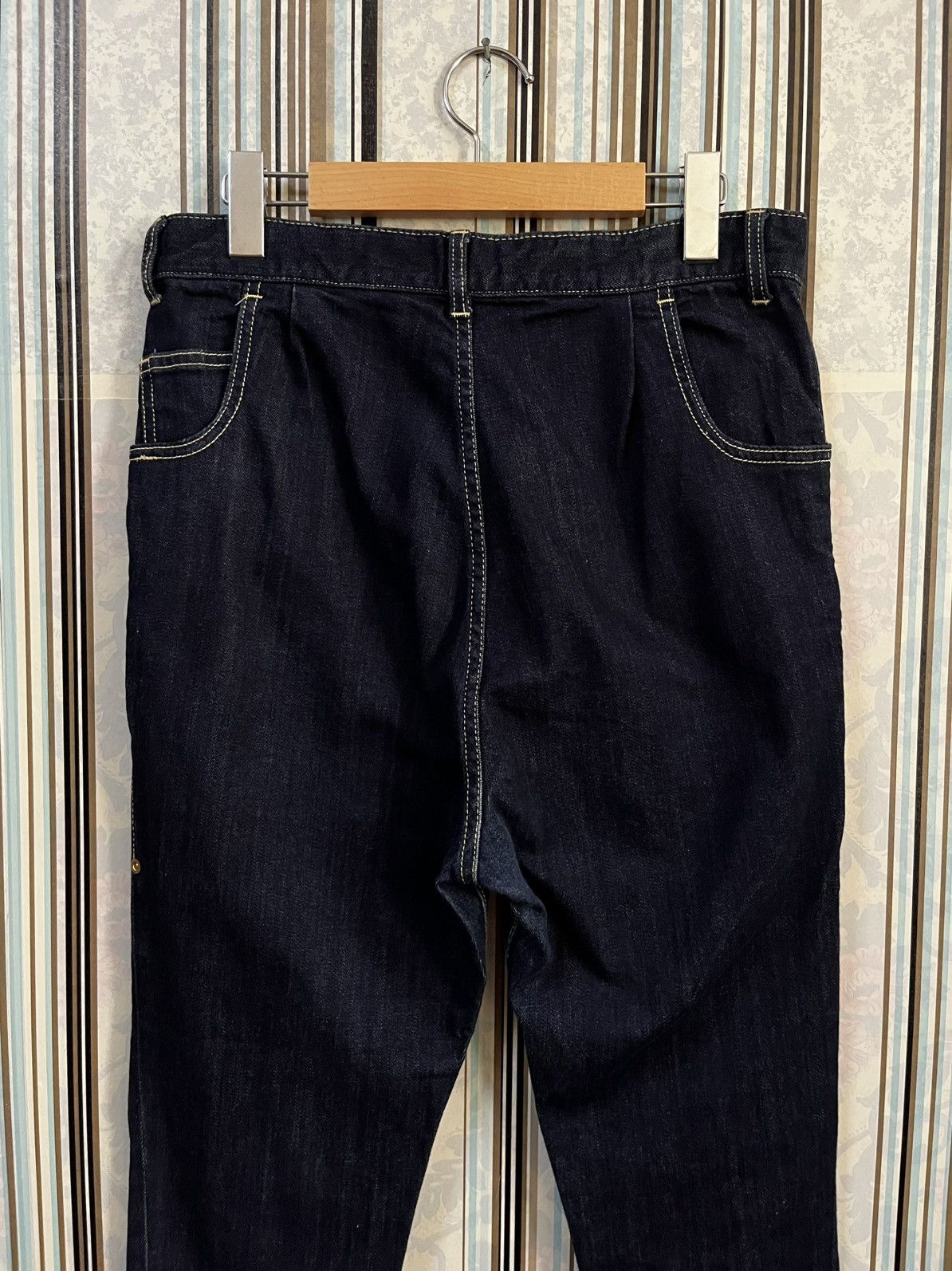 Issey Miyake 2000s mercibeaucoup dark indigo skinny stretch #D3 Size US 29 - 4 Thumbnail
