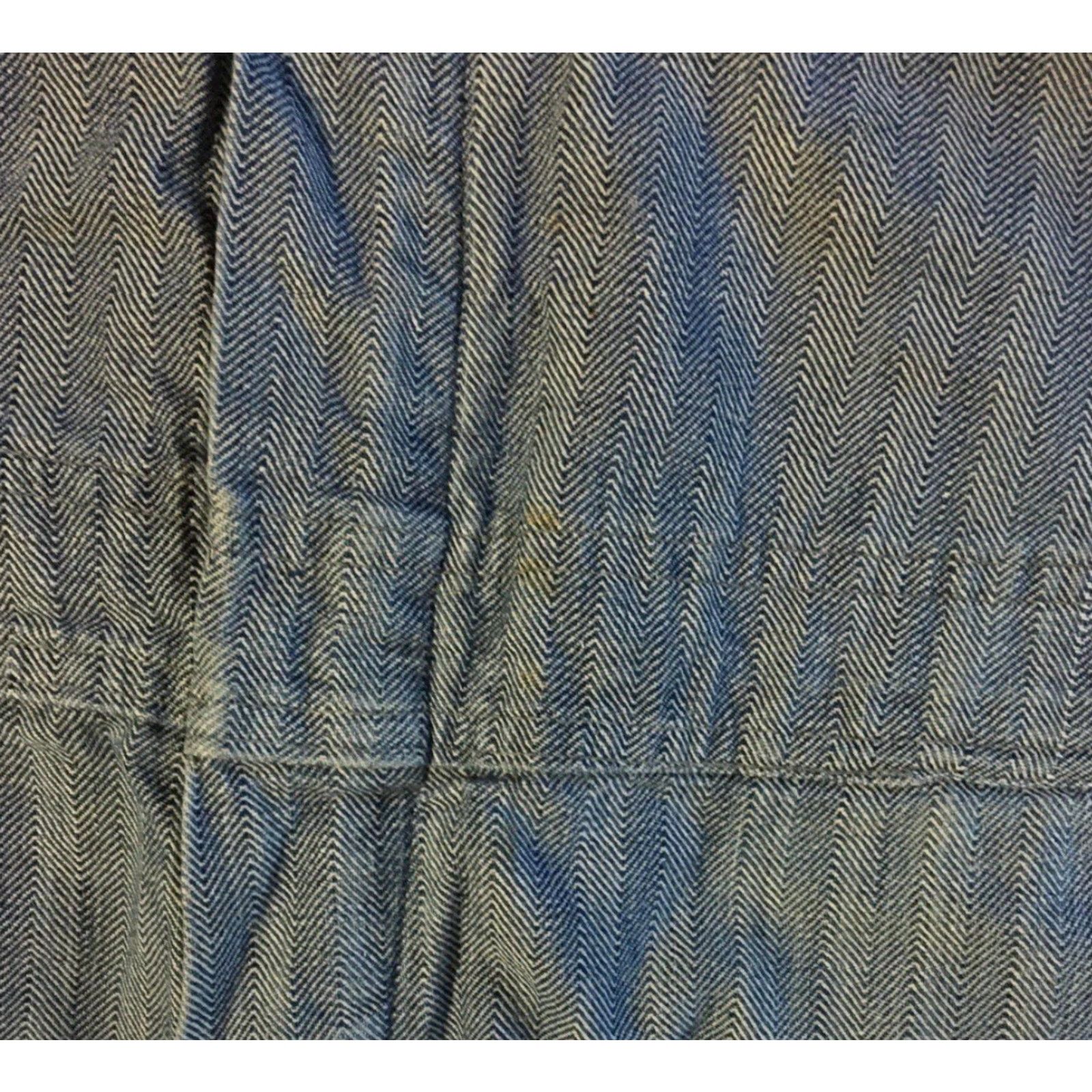 Vintage Vtg 60s Montgomery Ward Faded Distress Herringbone Coveralls 41 USA Biker 50s Size US 41 - 7 Thumbnail