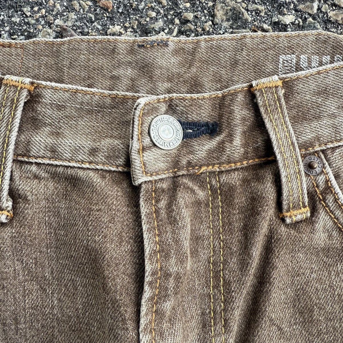 Edwin × Jean × Vintage VINTAGE EDWIN BROWN FADED JEAN DENIM PANTS Size US 30 / EU 46 - 5 Thumbnail
