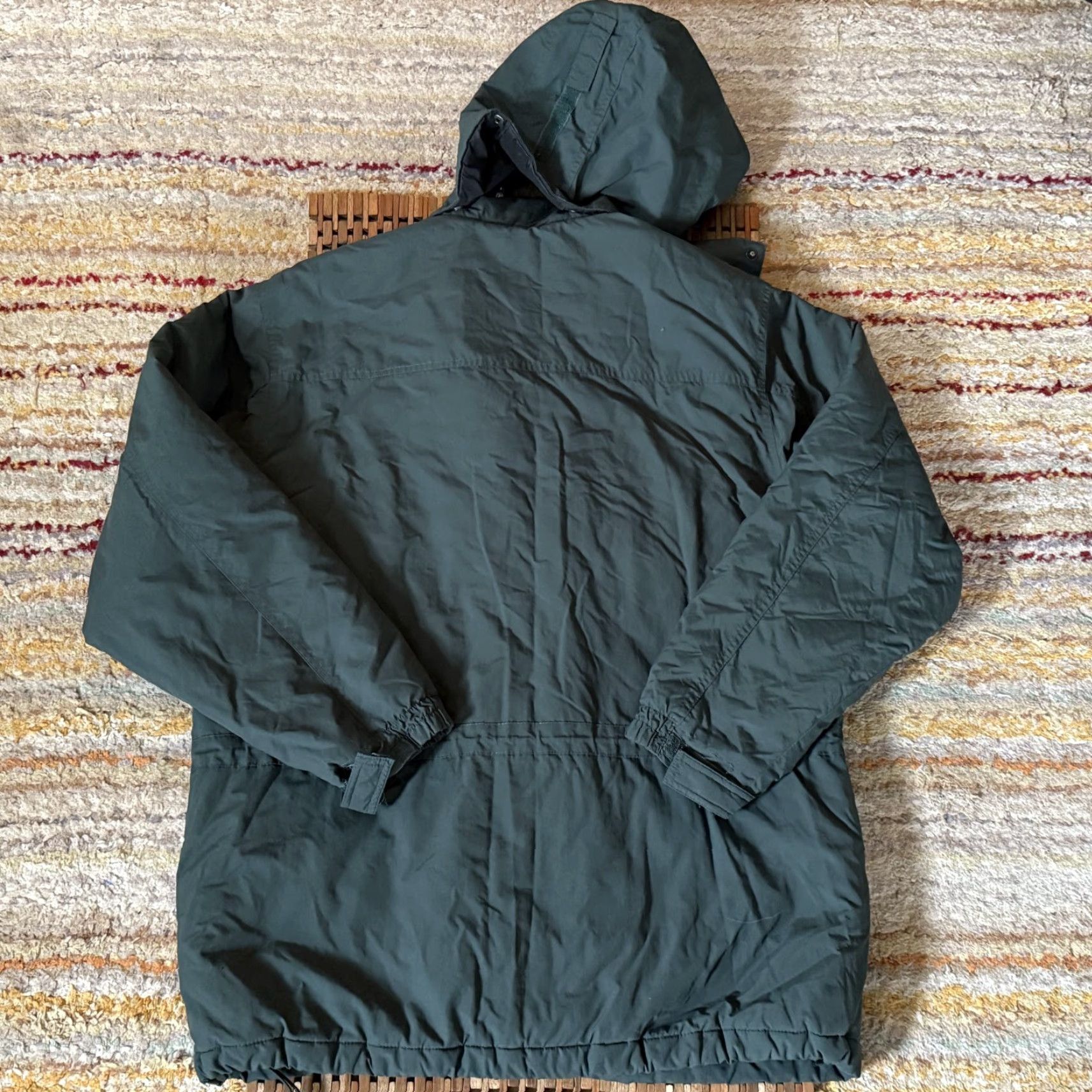 L.L. Bean Insulated Parka Jacket Forest Green Full Zip Men's Large L