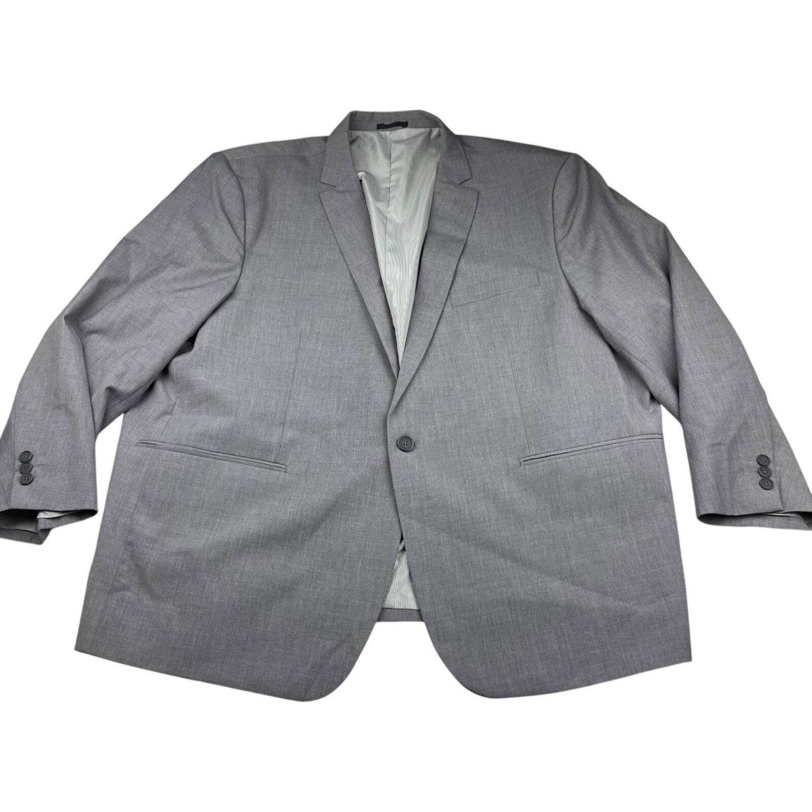 Other Hockerty Men's Bespoke 100% Wool One-Button Suit Gray • 54R Size 54R - 2 Thumbnail