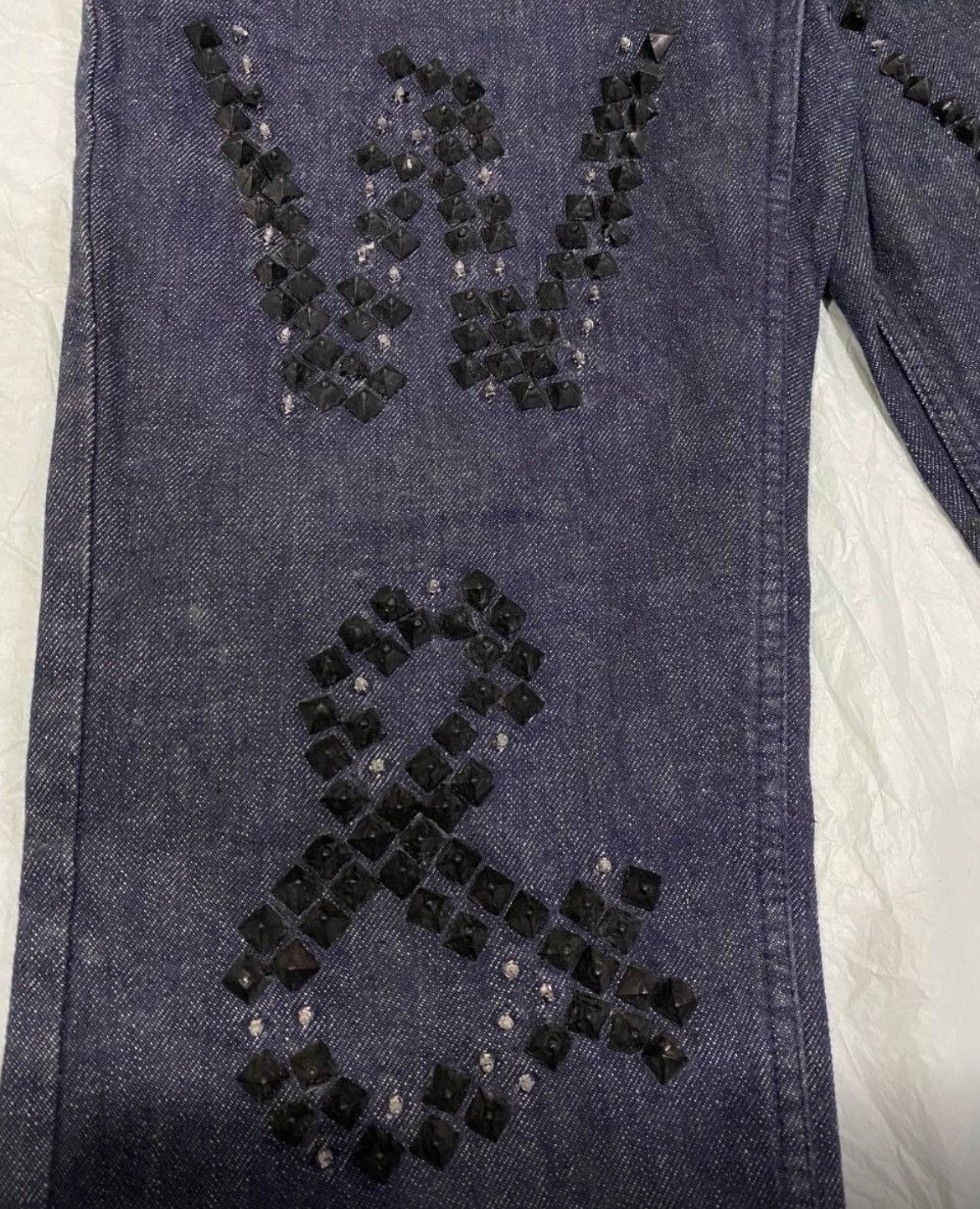 Walter Van Beirendonck ▶️ W&LT /Walter Van Beirendonck Aw97 Studded Jeans Size US 30 / EU 46 - 24 Thumbnail