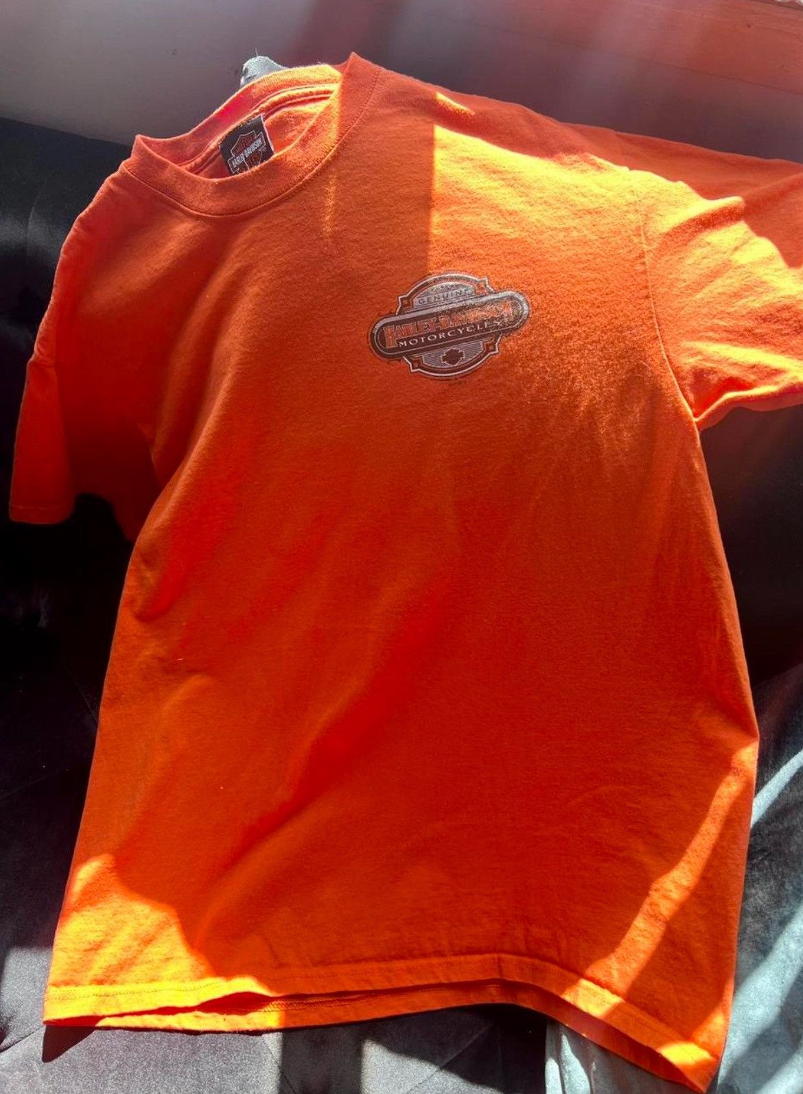 Harley Davidson Vintage 2012 Harley-Davidson Grand Junction Tee – Orange 🏍️🔥 Size US L / EU 52-54 / 3 - 8 Thumbnail