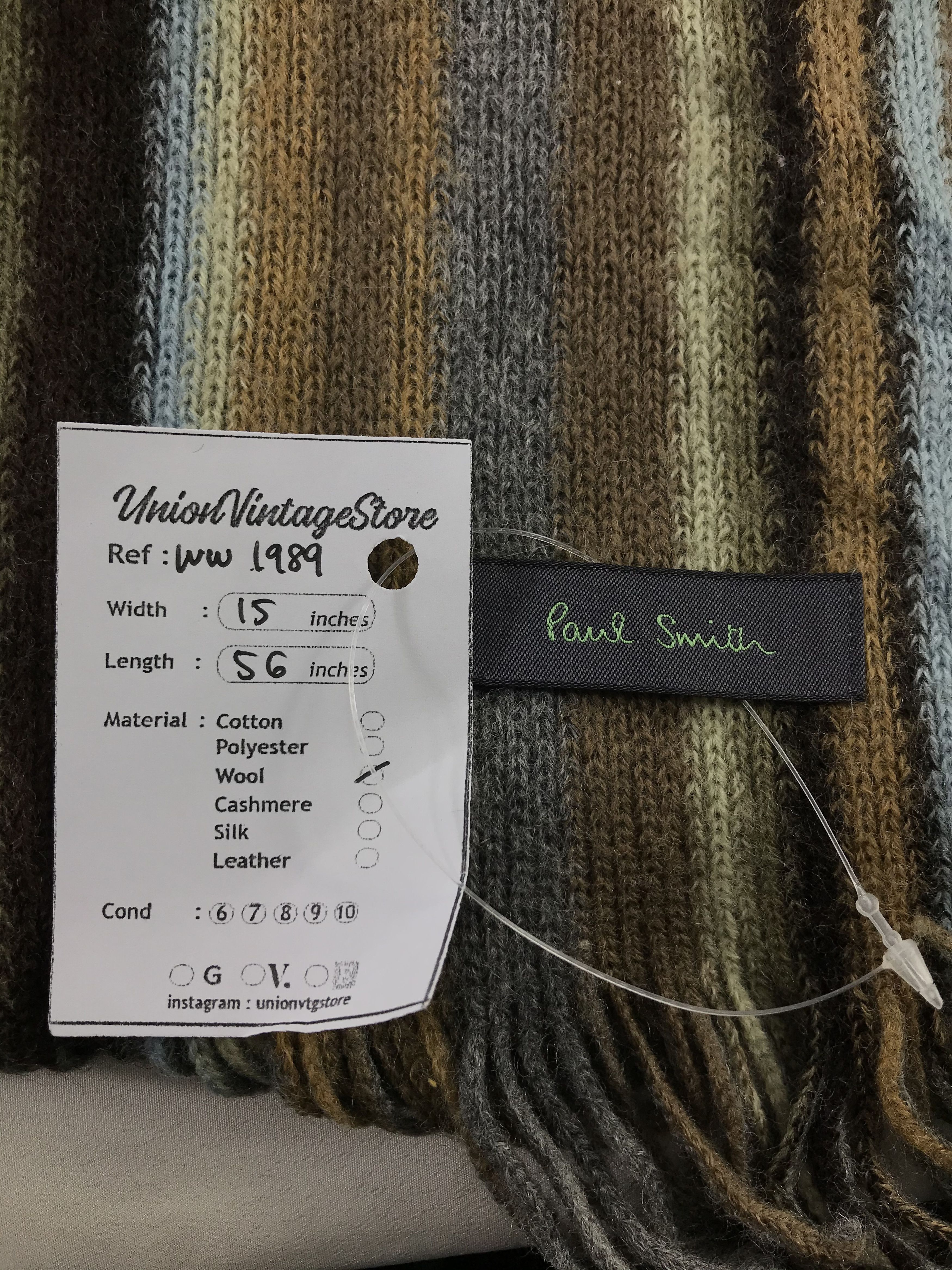 Paul Smith × Vintage Paul Smith Scarf / Muffler / Neckwear - WW1989 Size ONE SIZE - 6 Thumbnail