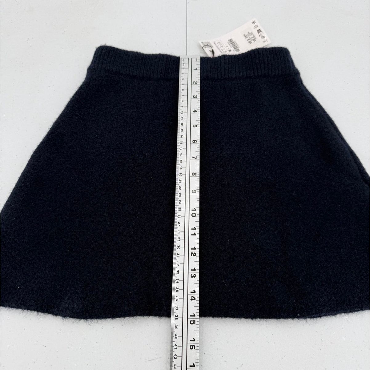 Zara NWT Zara Knitted Brushed Navy Blue Mini Sweater Flare Skirt Size 24" / US 00 / IT 34 - 3 Thumbnail