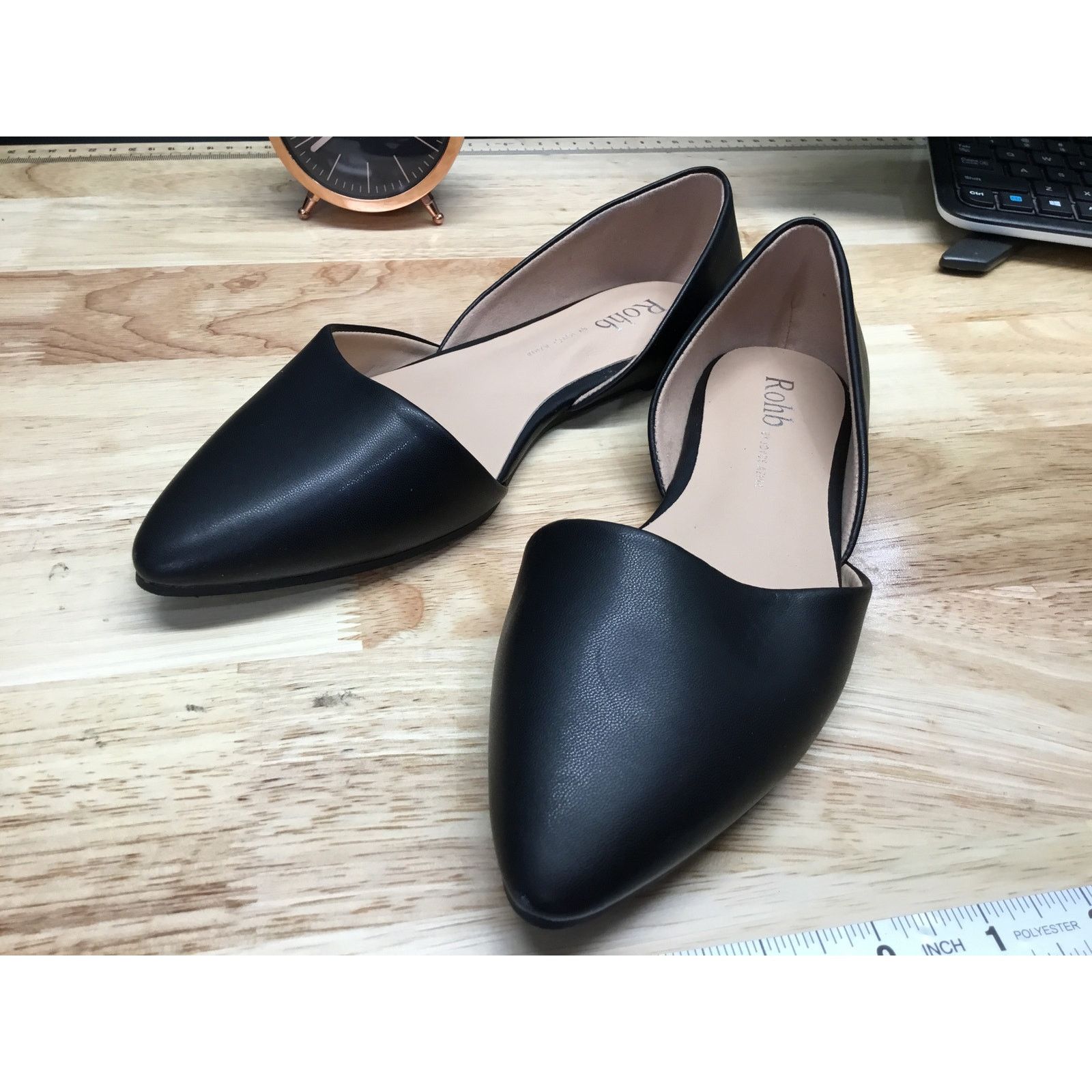 The Unbranded Brand Rohb By Joyce Azria Provence D'Orsay Flats Women's Black 6.5 Size US 6.5 / IT 36.5 - 4 Thumbnail