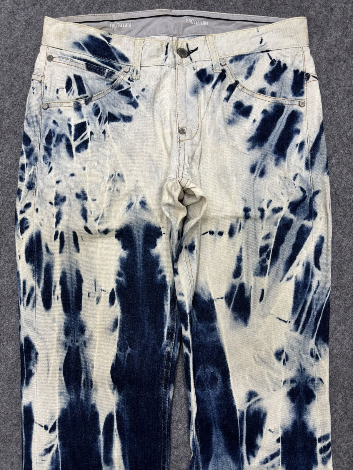 FACTOTUM Vtg FACTOTUM AGITPUNKT KojiUdo Rock&Roll Style Denim F677 Size US 32 / EU 48 - 8 Thumbnail
